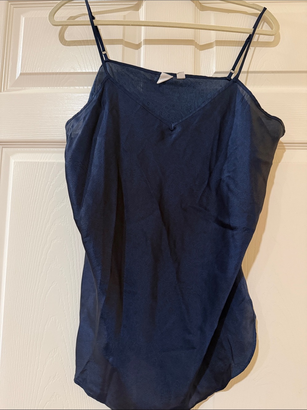 GAP Navy Satin Lace-Trim Camisole